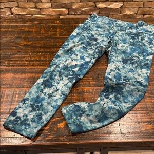 Athleta Blue Tie-Dye Leggings